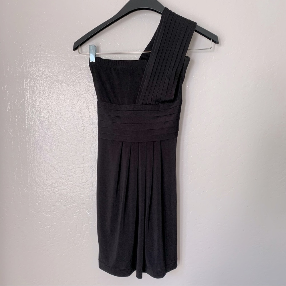 BCBGeneration One-Shoulder Pleated Dress - size S